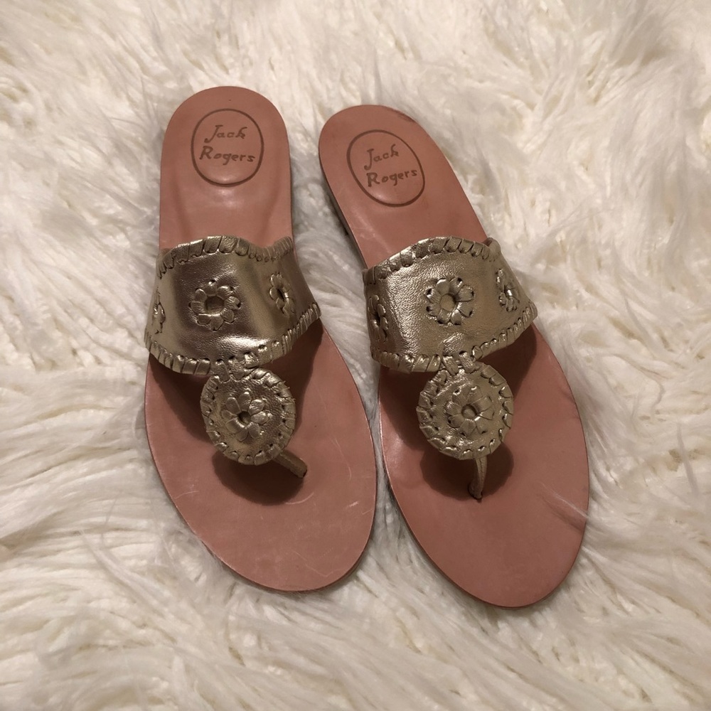 Gold Jack Rogers Sandals NEW